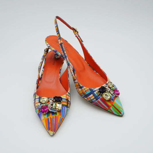 Slingback Kittenheel Multicolor