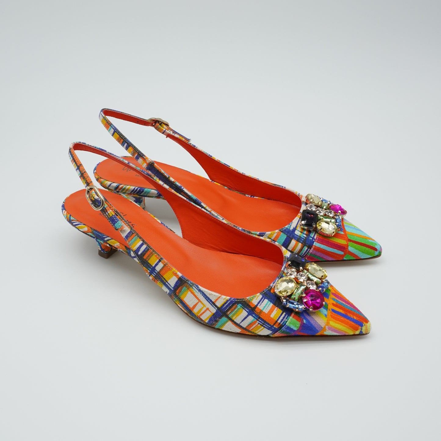 Slingback Kittenheel Multicolor