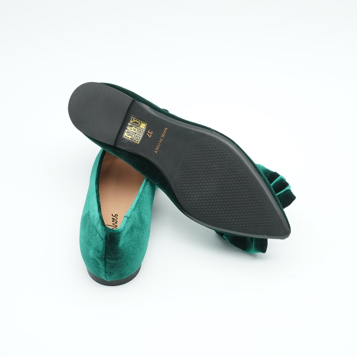 Bow Flats Velvet Green