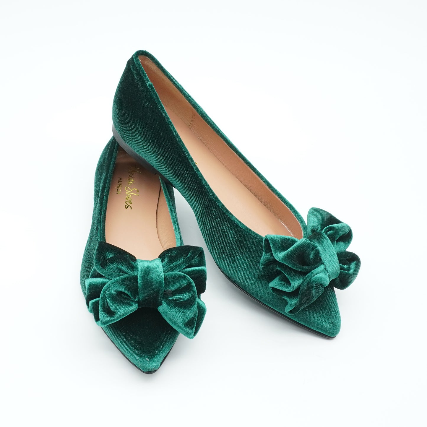 Bow Flats Velvet Green