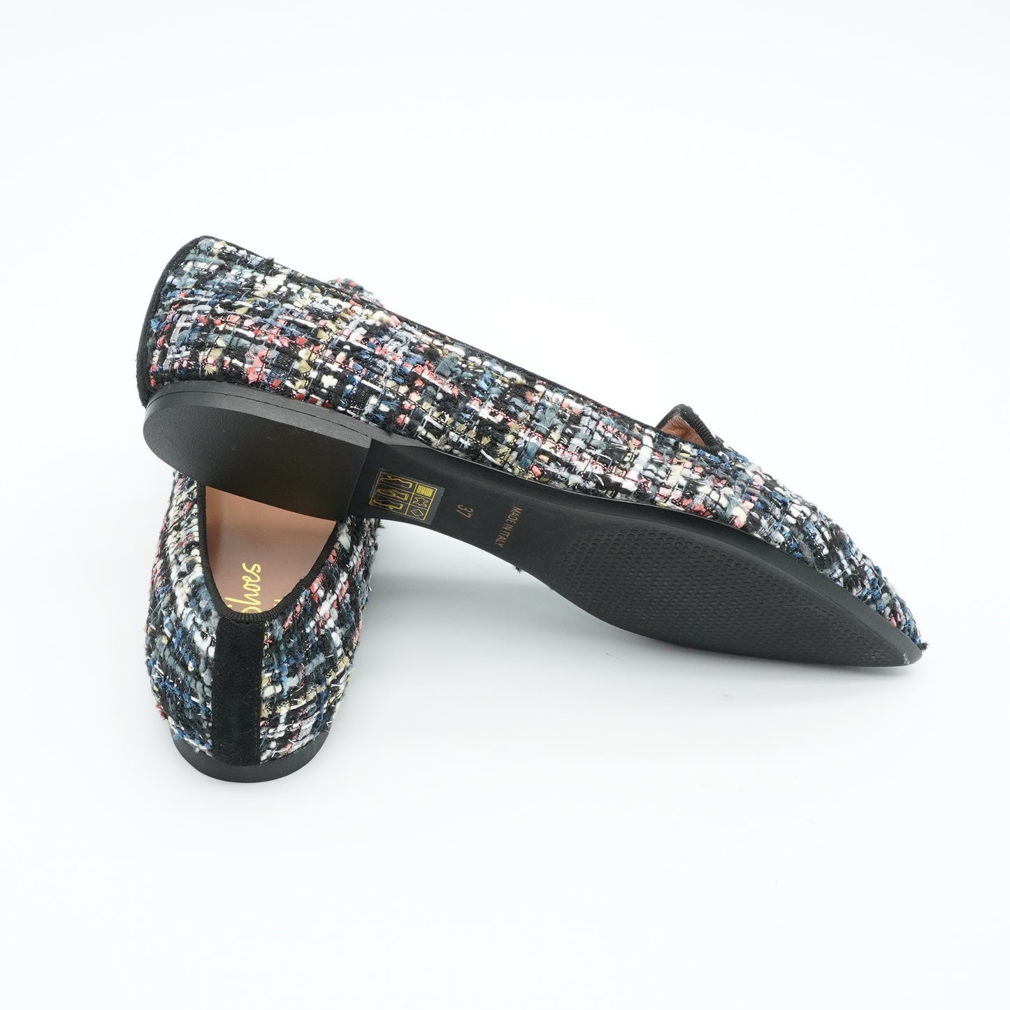 Pointy Loafer Bouclé Multicolor