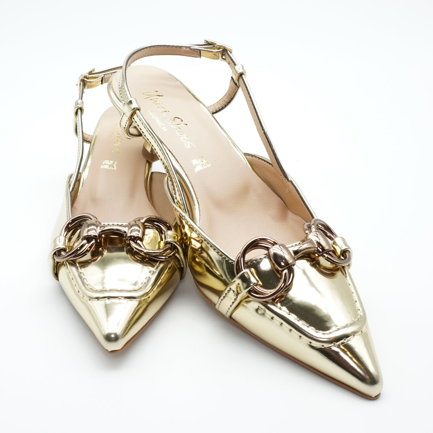 Slingback Kittenheel Gold