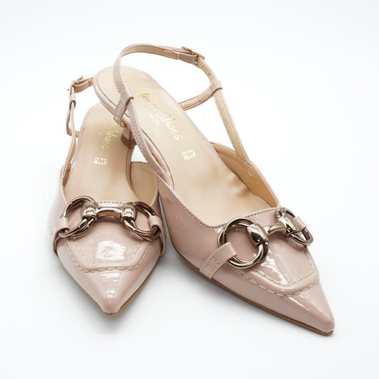 Slingback Kittenheel Nude